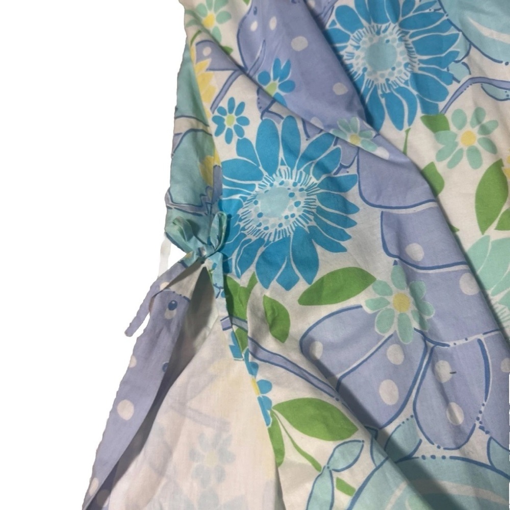 Vtg Lilly Pulitzer White Label Pearl & Gem King Crab Coastal Caftan Dress Size 2 - Picture 4 of 10